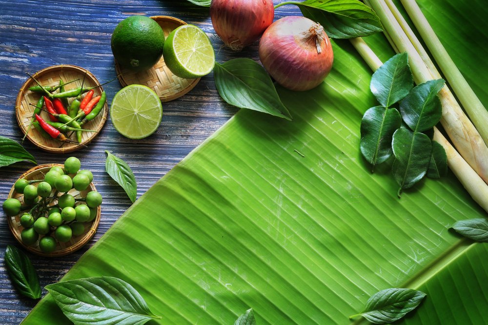 banana leaves decoration