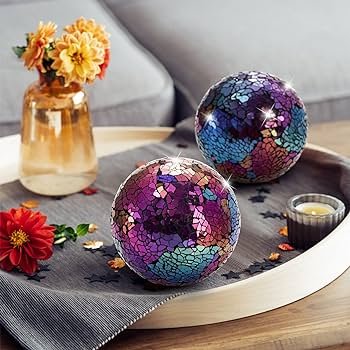 Decorative glass balls for bowls