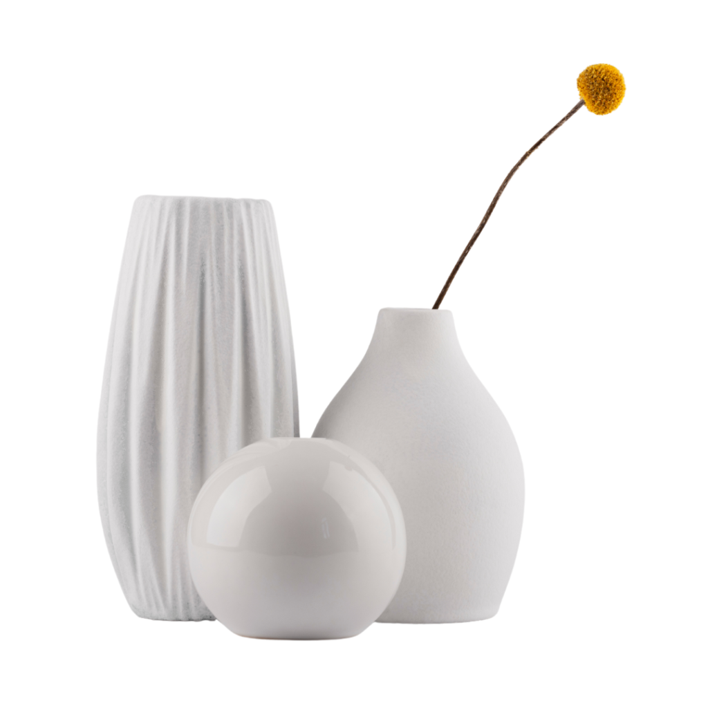 white ceramic vase