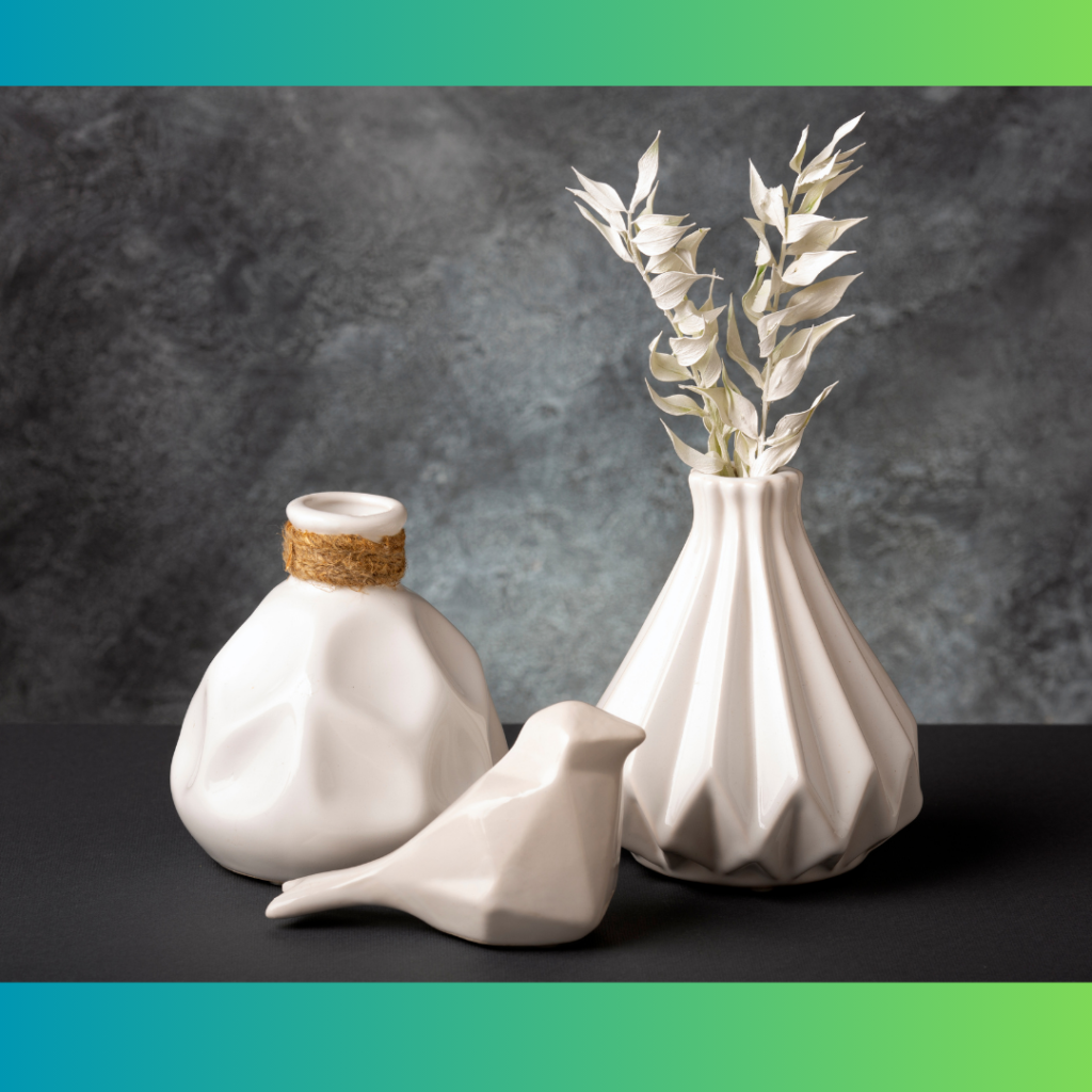 white ceramic vase