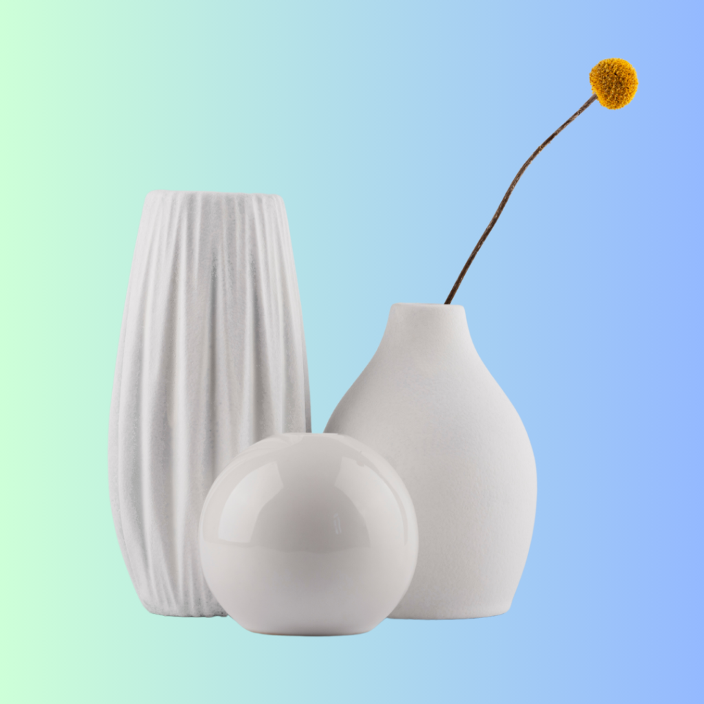 white ceramic vase