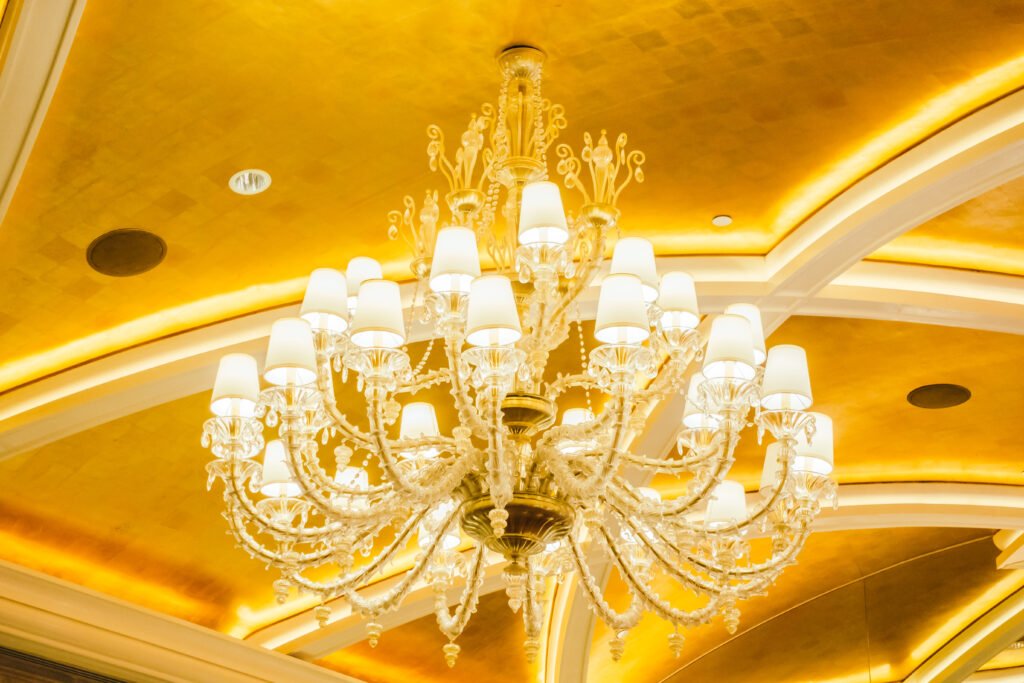 Gold chandelier