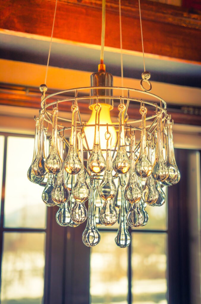 Gold chandelier